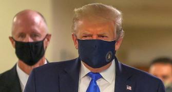Trump wears face mask in public for 1st time