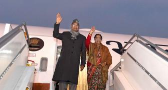PIX: Prez boards inaugural flight of Air India One