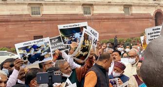 BJP's counter protest triggers face-off with Oppn