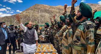 Prepared to give befitting reply: Rajnath in Ladakh