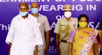 Rangasamy sworn-in as Puducherry CM, no BJP in cabinet
