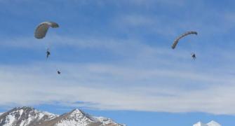 PIX: Army's airborne exercise in eastern Ladakh