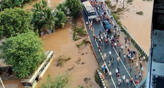 Main rail, road routes cut off in Andhra floods