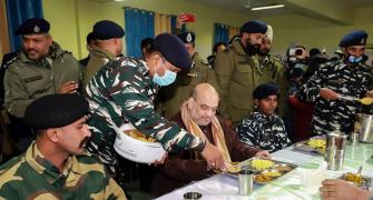 Amit Shah spends night at CRPF camp in Pulwama