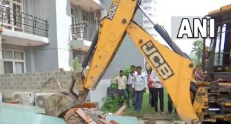 Noida: Bulldozer action on absconding 'BJP politician'