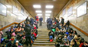 Subway Refuge From Russian Bombs