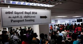 In passport queue for 2 days, Lankan woman gives birth