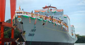 Boost to navy as stealth frigate INS Dunagiri launched