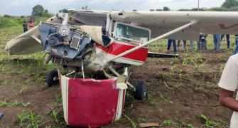 PIX: Trainer aircraft crashes in Pune, pilot injured