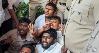 ABVP members lathi-charged at K'taka minister's home