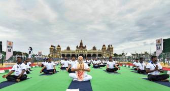 'Yoga brings peace': Modi leads Yoga Day celebrations