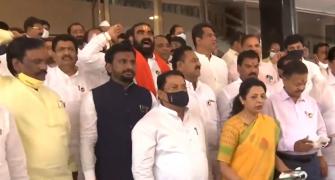 Maharashtra governor walks out of assembly in a huff