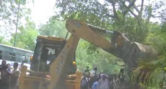 Day after, bulldozers in Delhi's New Friends Colony