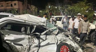 PIX: Many injured in vehicle pile-up on Pune bridge