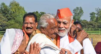 When A Centenarian Hugged Modi