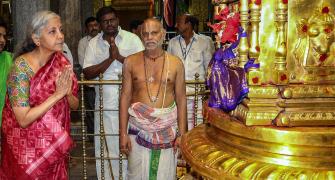 Is FM Praying For Economy In Tirupati?