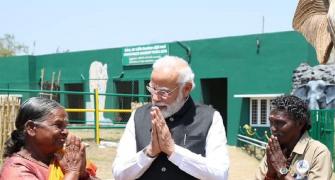 Modi interacts with 'The Elephant Whisperers' couple