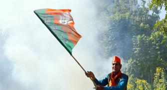 BJP leads Rajasthan, Chhattisgarh, MP; Cong in T'gana