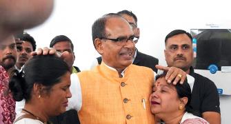 Emotions run high as tearful women hug Chouhan