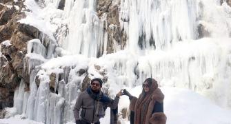 Tourists Enjoy Winter Wonderland