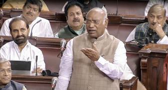 Kharge says his mic was turned off, Oppn walks out