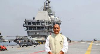 Onboard INS Vikrant, Rajnath talks of Chinese threat