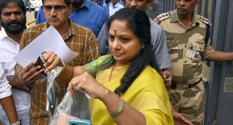 Kavitha visits ED office with bags full of phones