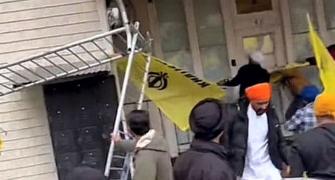Khalistani protestors tried to set fire to consulate