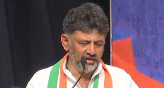 D K Shivakumar is 'not happy' despite Karnataka win