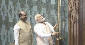 PM inuagurates new Parliament, installs sacred Sengol