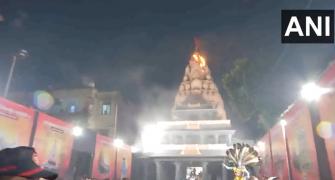 BJP chief Nadda evacuated from fire at Ganesh pandal