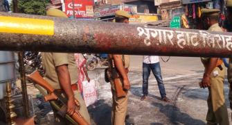 UP BJP leader, 3 aides held for attacking cop