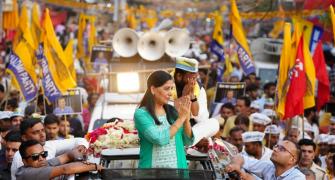 Kejriwal in jail, wife holds massive roadshow in Delhi