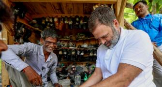 Cobbler rejects Rs 10L, keeps slipper made by Rahul