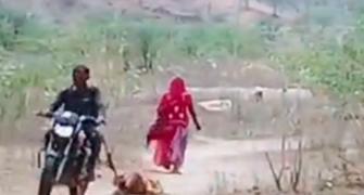 Rajasthan man ties wife to bike, drags her around