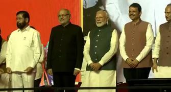 Fadnavis sworn in as Maha CM; Shinde, Ajit as deputies