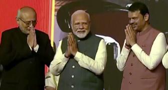 Modi, Ambani, SRK at star-studded Maha swearing-in