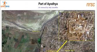 Ram temple in Ayodhya, as seen from space