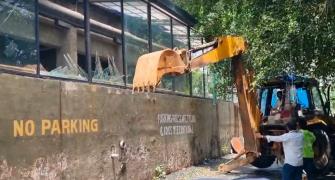 Bulldozer action on bar that was visited by Mihir Shah