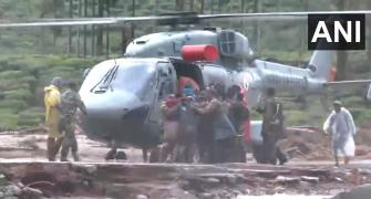 Kerala landslide: Man clinging to boulder rescued