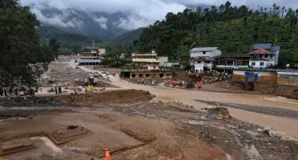 'Saw people being swept away by the mud'