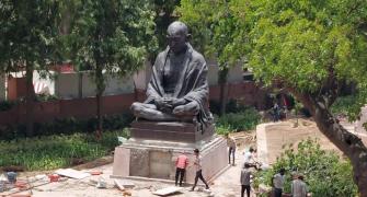 Gandhi, Ambedkar statues removed from Parl complex