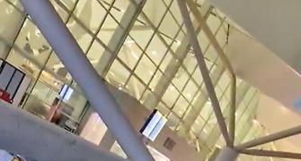 The moment when Delhi airport roof came crashing down