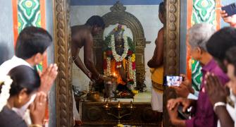 Puja, abishekam at Kamala's ancestral village in TN