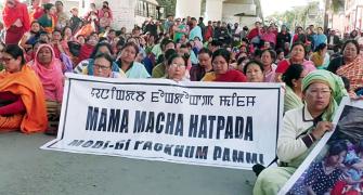 Meitei group protests killings, locks govt offices