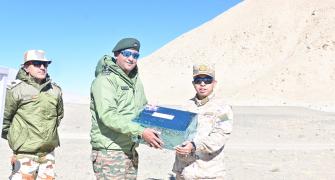 Indian, Chinese troops exchange sweets on Diwali