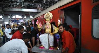 Lord Ganesha Takes A Train!