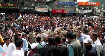 Hindu groups protest against illegal Shimla mosque