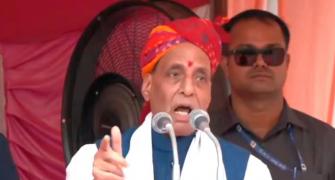 PoK residents should join India: Rajnath in J-K