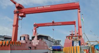 Cochin Shipyard launches Navy's 2 anti-sub vessels